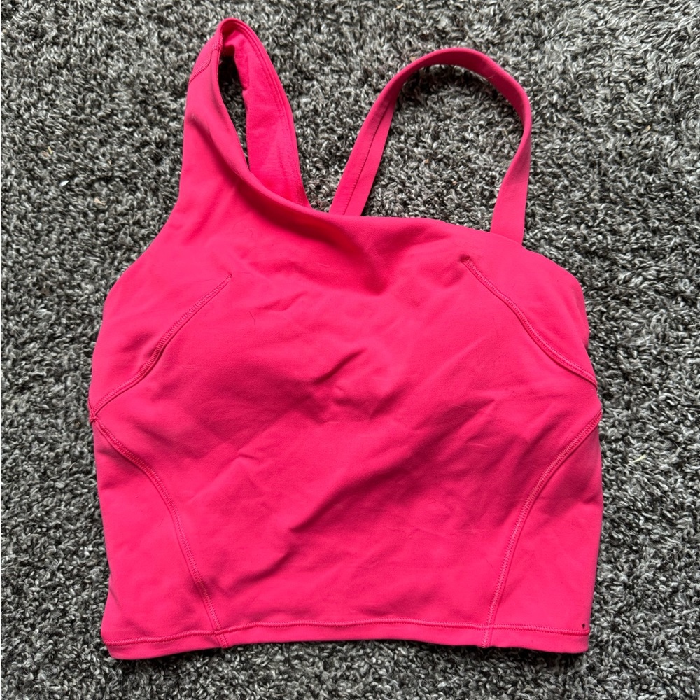 Lululemon pink asymmetrical sports bra
